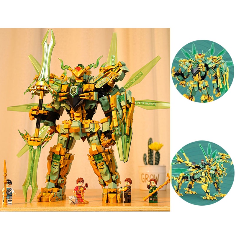 Ninjago Masters of Spinjitzu Gralden Dragon Mainan Bangunan Plastik ABS Ukuran Besar