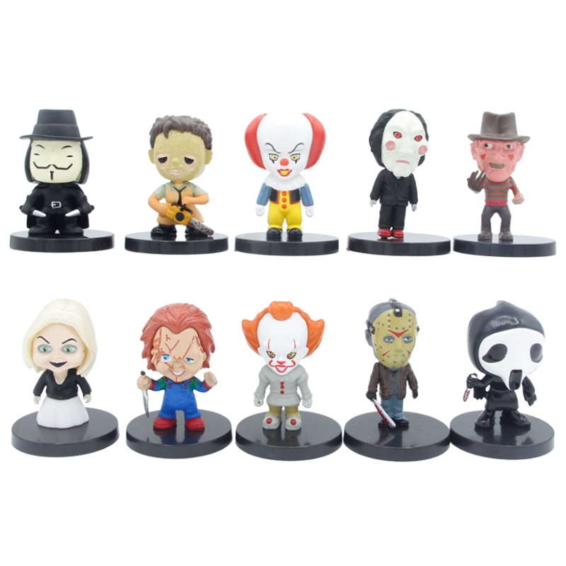 Horror Film Karakter Klasik PVC Figure Collection Cocok Untuk Kipas, Kolektor, Penggemar Model Dan