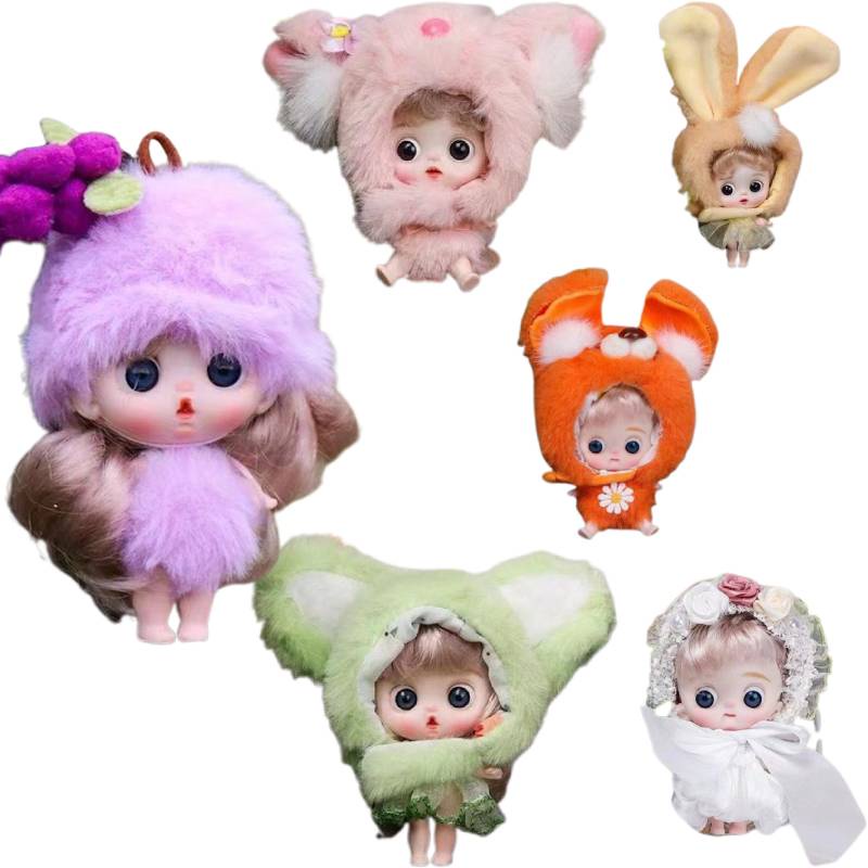 Boneka Bjd Lovely 4.7in Dengan Lengan Dan Kaki Yang Dapat Ditekuk Dalam 6warna