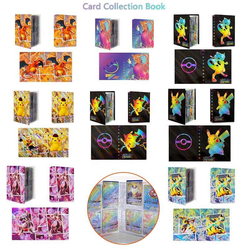 Buku Koleksi Kartu Pokemon Warna Warni Untuk Pecinta Hewan Peliharaan Sampul Pp Isi 30halaman 32,5cm X 20cm