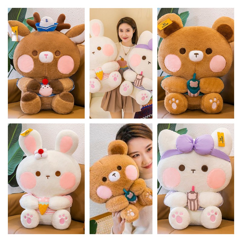 Mainan Plush Beruang Honey Kiss Lembut Dan Cuddly Untuk Hadiah Ulang Tahun Anak