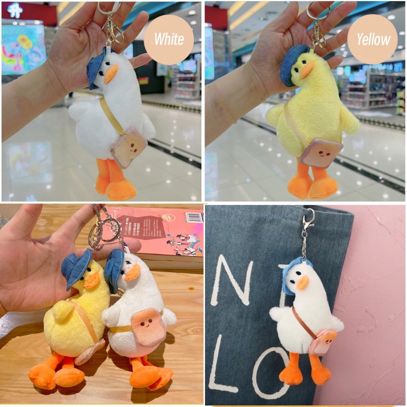 Gantungan Kunci Bebek Wry-necked Lembut Mewah Souvenir Lucu Untuk Wisatawan Atau Anak-Anak