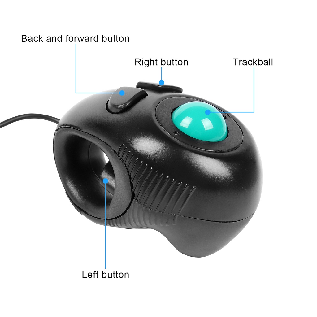 Mouse Trackball off-held off-table HS-01 Grip Ball Mouse Mouse Wired Trackball Mouse DPI Mouse Gaming Ergonomis Yang Dapat Disesuaikan Mouse Kabel