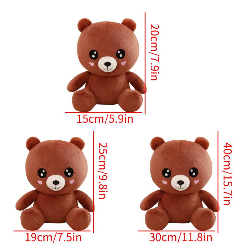 Adorable LoveHeart Bear Plush Toy Bantal Boneka Boneka Anak Kids Hadiah Dekorasi Rumah