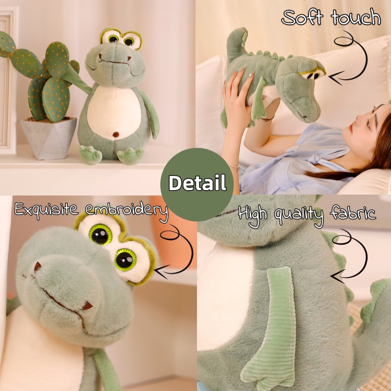 Mainan Crocodile Plush Realistis-looking Buaya Bermata Besar Untuk Kolektor