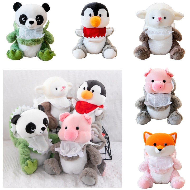 Cross-dressing Animal Lucu Mainan Mewah Pinguin Rubah Pretender Boneka Hadiah Ulang Tahun