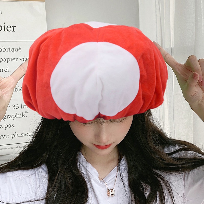 Boneka Mainan Plush Topi Mario Warna Hijau Dan Merah Lucu Untuk Anak Dan Dewasa