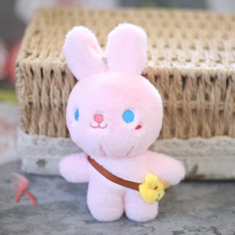 Mini Kelinci Mainan Mewah Gantungan Kunci Tas Liontin Hadiah Ulang Tahun Anak Ornamen