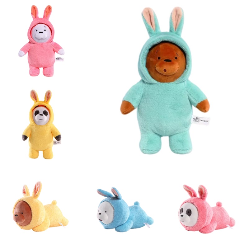 Cuddly Fuzzy and Naked Bear Boneka Binatang Menggemaskan Bunny Outfit