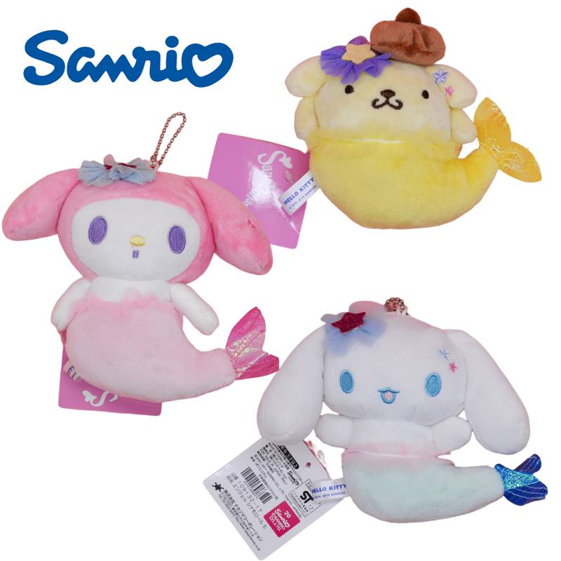 Charm Gantungan Kunci Mewah Sanrio Melody Cinnamon Dan Purin Mermaid