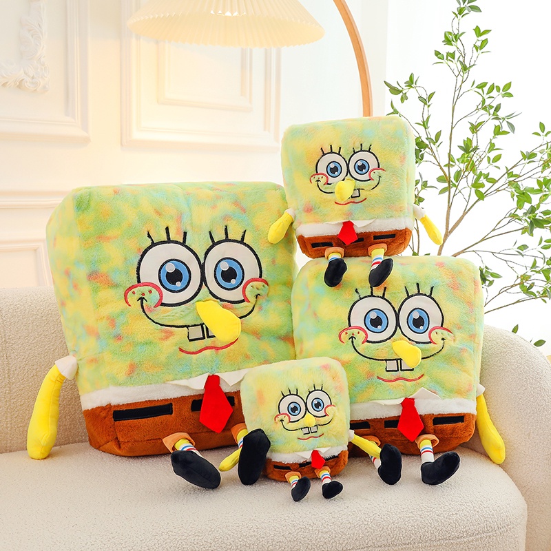 Mainan Boneka Plush Spongebob Berwarna Pelangi