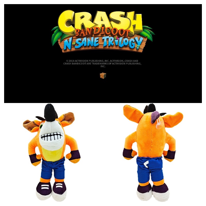 Mainan Serigala Bandicoot Crash Lembut Dan Cuddly