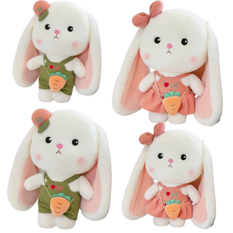 Cute Carrot Bunny Plush Toy Rabbit Boneka Boneka Bantal Cushion Anak Kids Hadiah