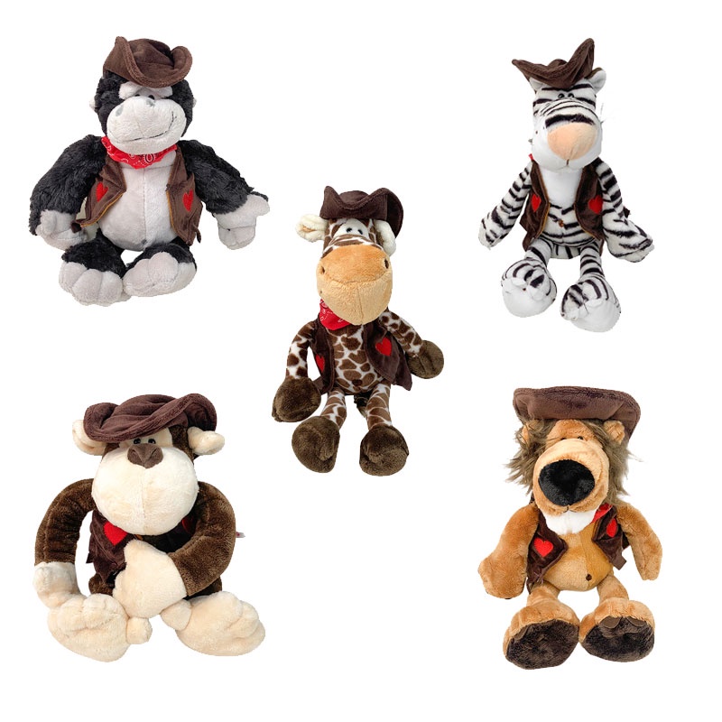 Cuddly Lucu Dan Boneka Binatang Singa, Macan, Rusa, Dan Monyet, Gorilla