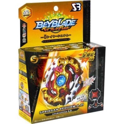 B-100 Sembur Beyblade Starter Spriggan Requiem.0..Zt W/ LR Launcher Mainan Anak Top