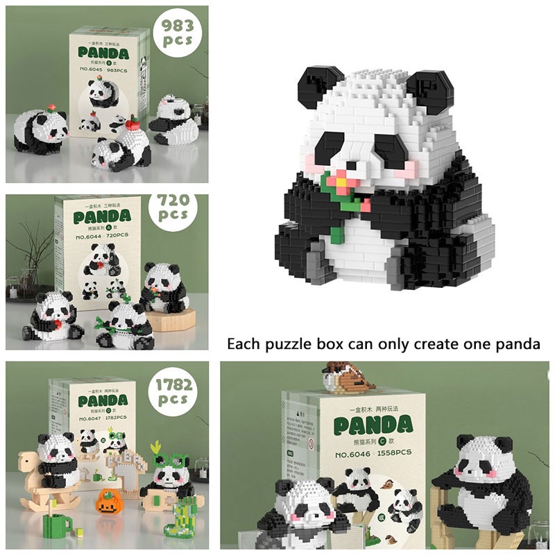 Mainan Edukasi Sempurna Blok Puzzle Panda Untuk Anak-Anak, Menyenangkan Dan Menarik, Tersedia Banyak Ukuran Dan Gaya