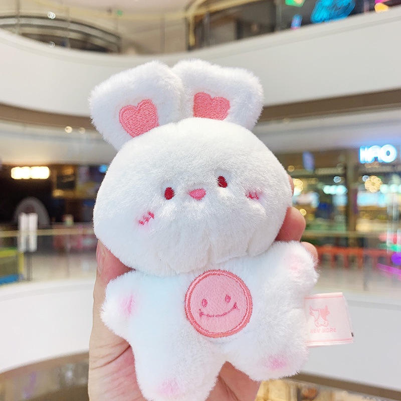 14 cm Kelinci Beruang Tas Gantung Ornamen Boneka Mainan Mewah Tidur Menenangkan Telinga Panjang Bunny Rabbit Bear Gantungan Kunci Pasangan Liontin Hadiah