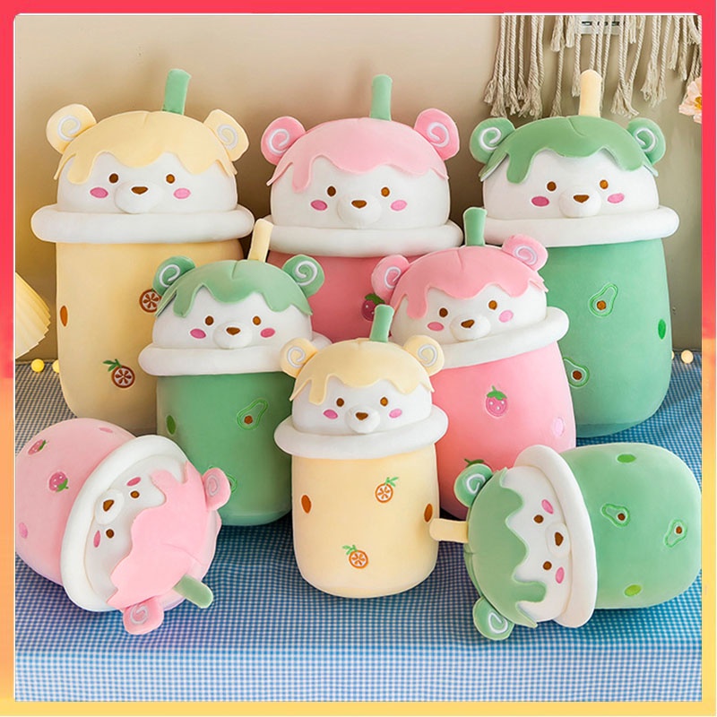 40 Cm/30 cm Cangkir Teh Susu Beruang Mainan Mewah Lembut Plushie Kartun Huggable Teddy Anak Hadiah Dekorasi