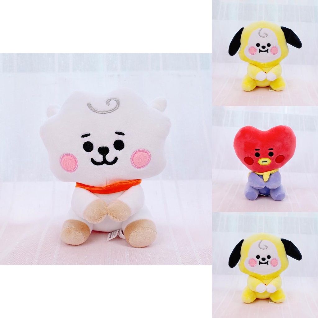 Boneka Duduk Bt21 Kpop 20cm Baby Plush Toy Tata Cooky Chimmy Koya Shooky Mang