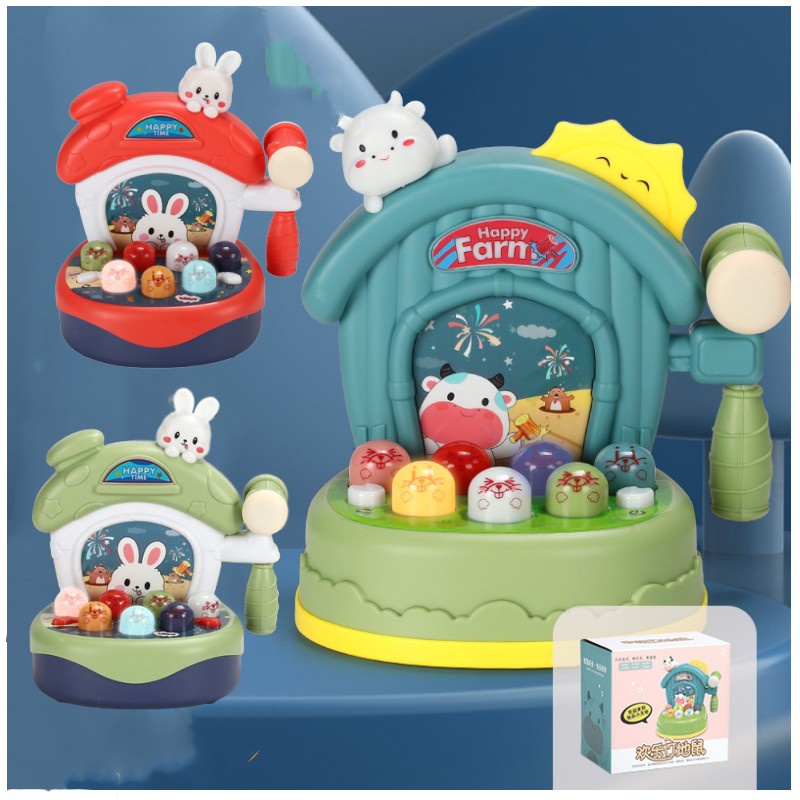 Mainan Mencambuk-a-Mole Multi Fungsi Dengan Suara Cahaya Musik Hadiah Edukasi Bayi