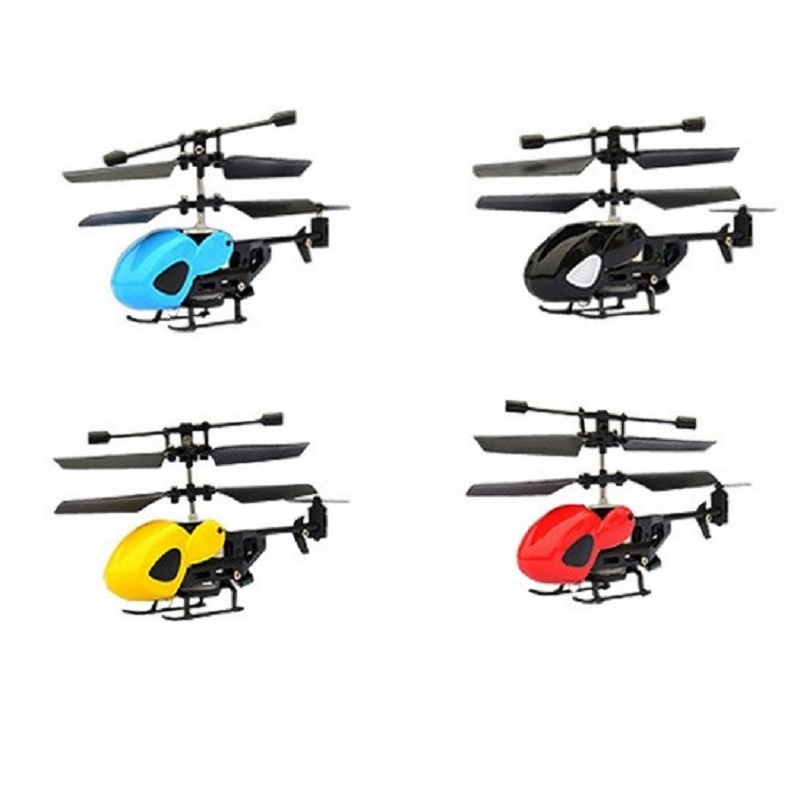 Mainan Helikopter Remote Control Infrared Mini Satu Kunci Model Pesawat Terbang Hadiah