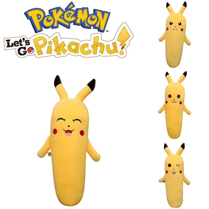 Pikachu Adorable Carrot Plush Toy Pillow Untuk Tidur Dan Dekorasi, Isian Katun PP