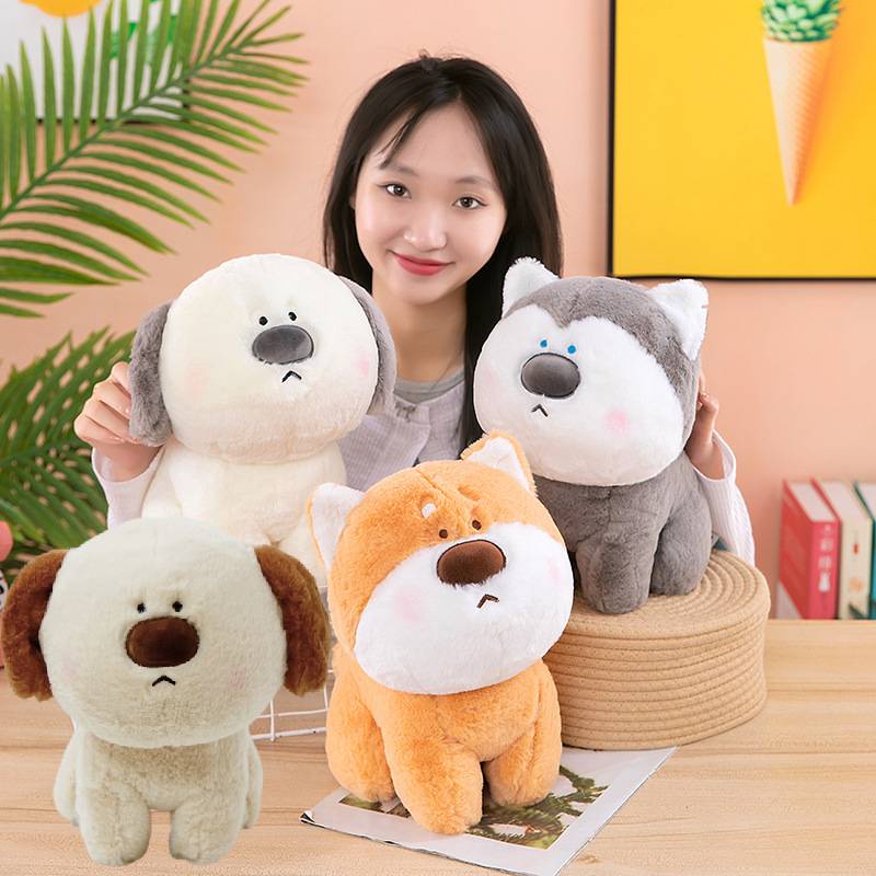 Boneka Pet Mewah Cuddly Dan Super Lembut Cute Husky Dan Shiba Inu, 25cm