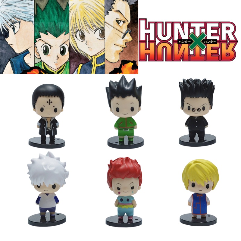 Set Action Figure Pvc Hunterhunter Unik, Gon, Killua, Kurapika, Chrollo, Feitan, Biskuit Karakter