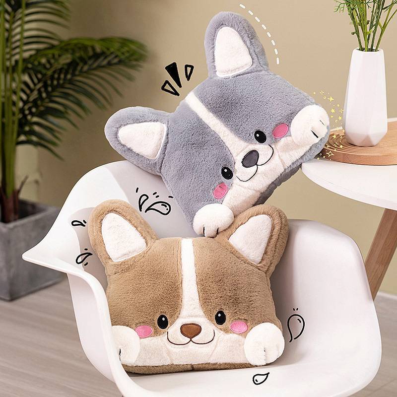 Bantal Boneka Binatang Lovely Husky Dan Shiba Inu, Isian Pp Katun, Mudah Dibawa