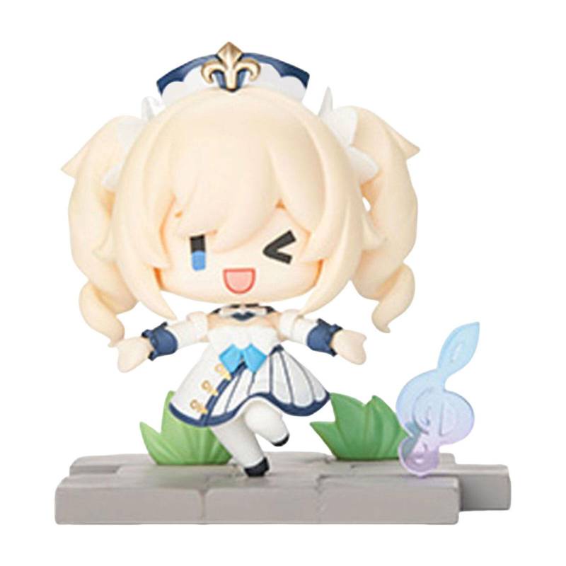 Genshin Impact Kaeya Diluc Xingqiu Keqing 7pcs/Set Qiqi Miniatur Kue Topper Zhongli Blind Box Game Karakter Boneka