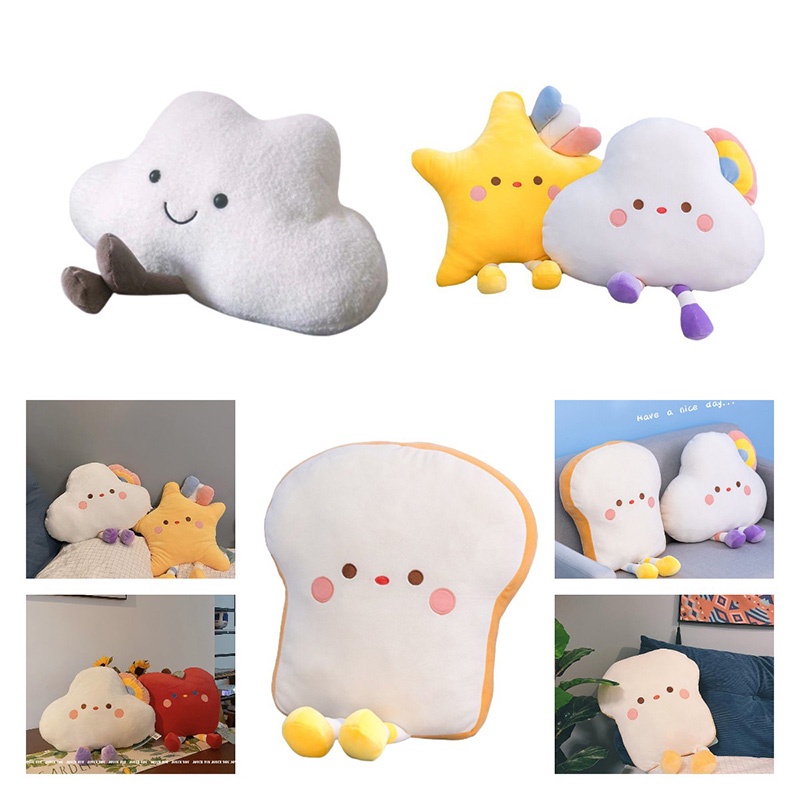 Serta Boneka Plush Fluffy Adorable Cloud And Fruit Untuk Bantal Tidur