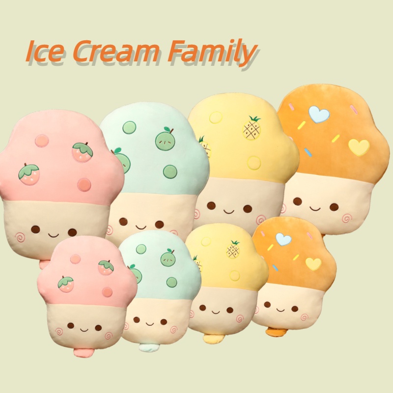 Ice Cute Cream Throw Pillow Plush Doll PP Cotton Isi Hadiah Bantal Santai