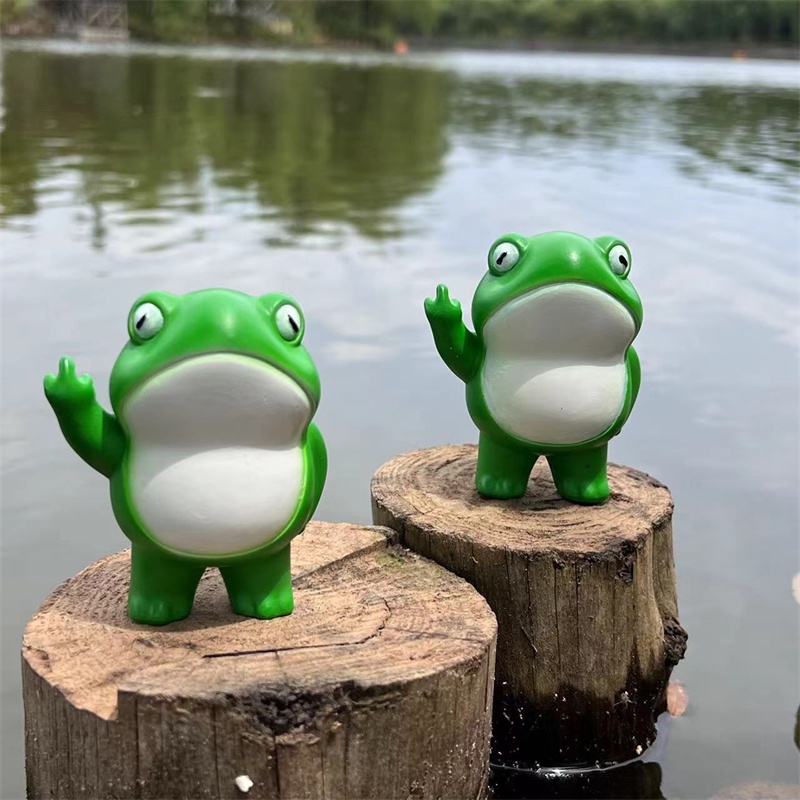 Patung Kodok Resin Kecil Patung Kodok Kekinian Dan Menggemaskan