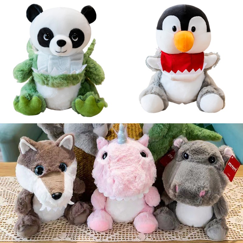 Cross-dressing Animal Lucu Mainan Mewah Pinguin Rubah Pretender Boneka Hadiah Ulang Tahun