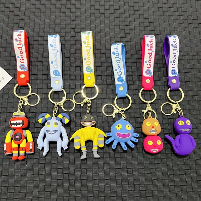 Gantungan Kunci Monster Pvc Lucu Dan Menyenangkan Untuk S Dan Keys