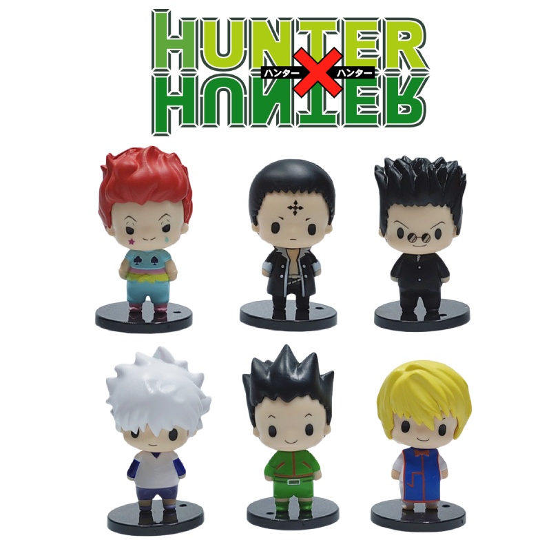 Set Action Figure Pvc Hunterhunter Unik, Gon, Killua, Kurapika, Chrollo, Feitan, Biskuit Karakter