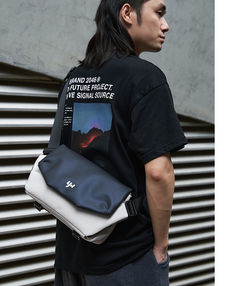 Tas selempang pria fashion baru menyeberangi kantong tubuh biasa Bekas bahu fashion kepribadian sede