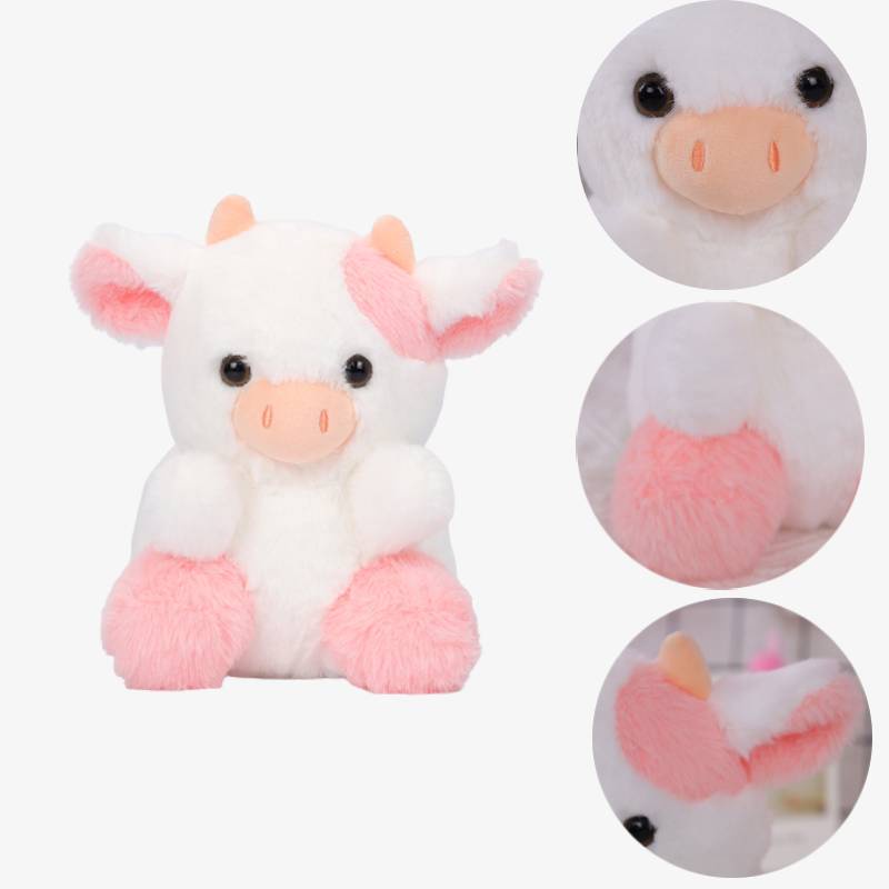 Boneka Sapi Belle Strawberry Cow Pink Lucu Dan Indah Untuk Koleksi Anda