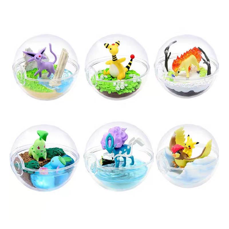 6pcs Pokémon Elf Blind Box Komik Koleksi Model Set Bola Kristal Penggemar Anak