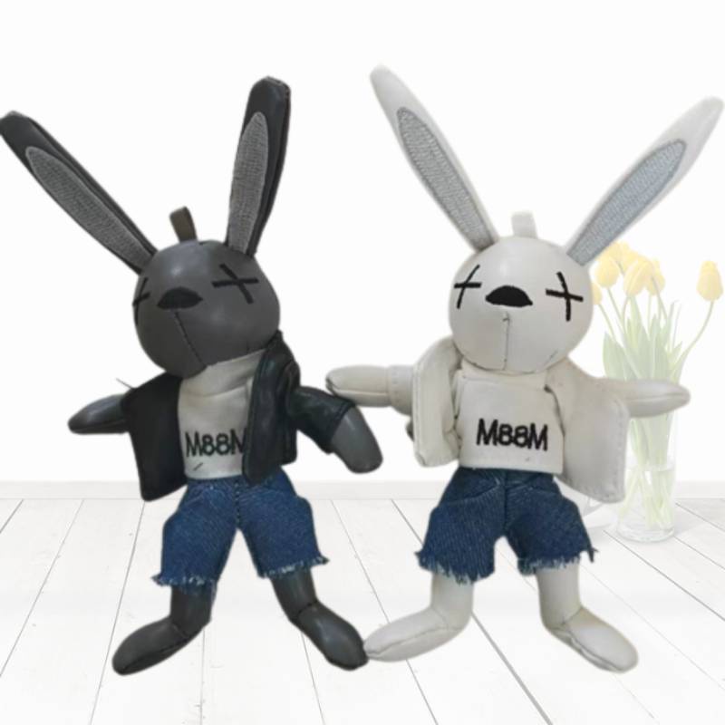 Mainan Anak Bunny Plush Warna Warni Hitam Putih Desain Unik Dan Menarik