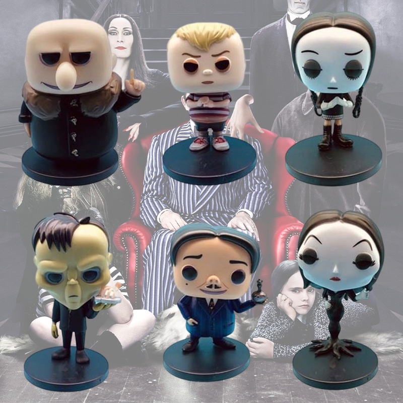 Figure Pvc Keluarga Addams Berkualitas Tinggi Set 6pcs Untuk Fans Dan Kolektor