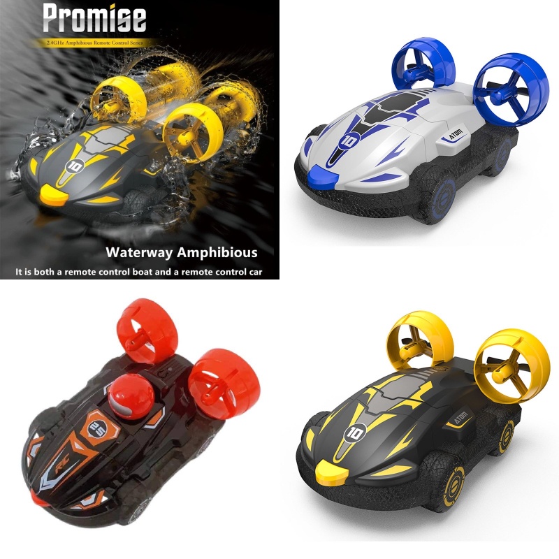 Speedboat Kontrol Amfibi Remote Anak-Anak Two-in-One Air Darat RC Mobil Drift Mainan