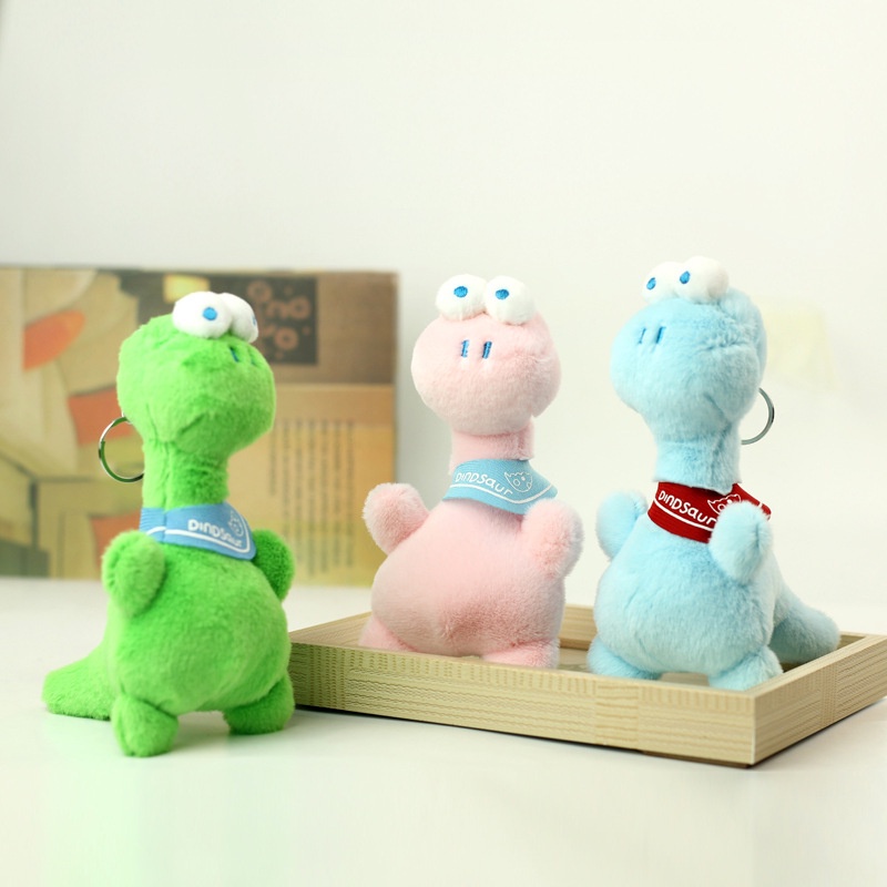 Ornamen Plush Dinosaurus Lembut Aksesori Gantungan Kunci Grosir Untuk Anak