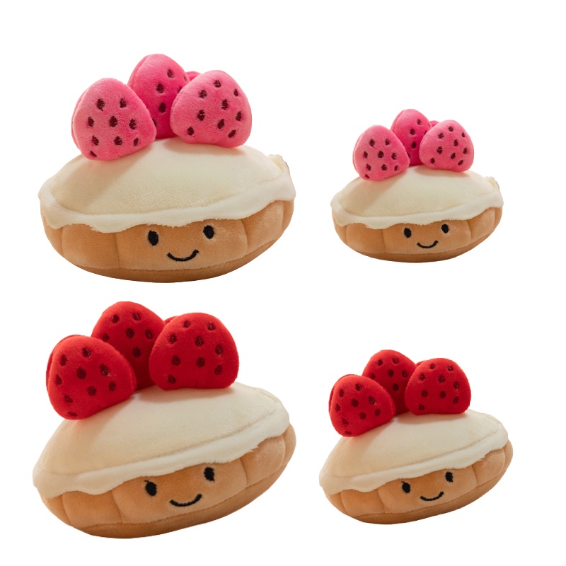 Mainan Plush Bentuk Kue Strawberry Manusia Hidup Untuk Waktu Santai Yang Menyenangkan Dan