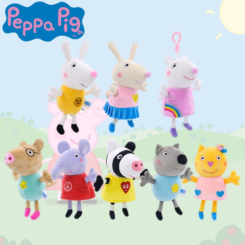 Set Mainan Plush Peppa Pig And Her 8temen Hewan Kecil Bagus Untuk Waktu Bermain Anak