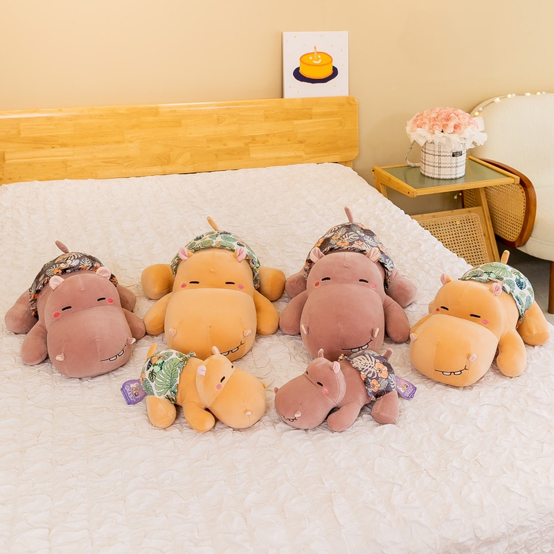 Fluffy Hippopotamus Plushie, Cocok Untuk Nap Time, Berkualitas Dan Tahan Lama, 55cm