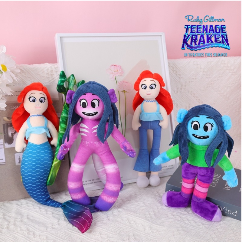 Mainan Mewah Kraken Remaja Ruby Gillman Kualitas Premium Lembut Dan Boneka Transformable 40cm