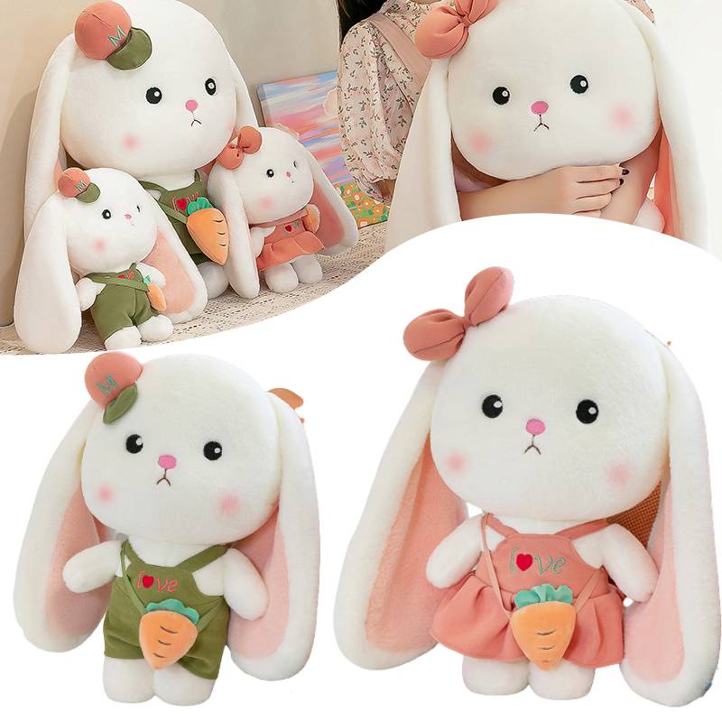 Cute Carrot Bunny Plush Toy Rabbit Boneka Boneka Bantal Cushion Anak Kids Hadiah