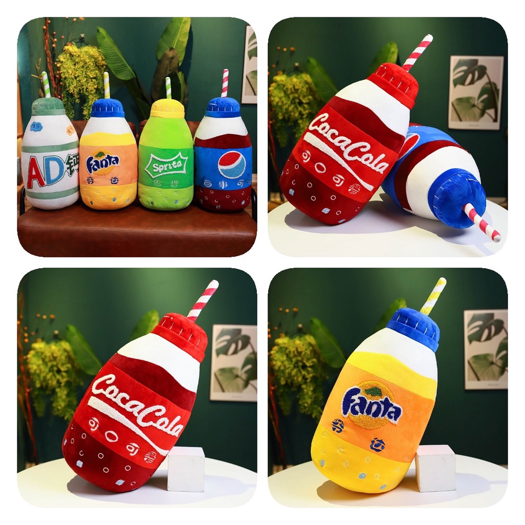 Bantal Pp Cotton Isian Koka-cola Dan Sprite Fun And Colorful 26cm X 50cm