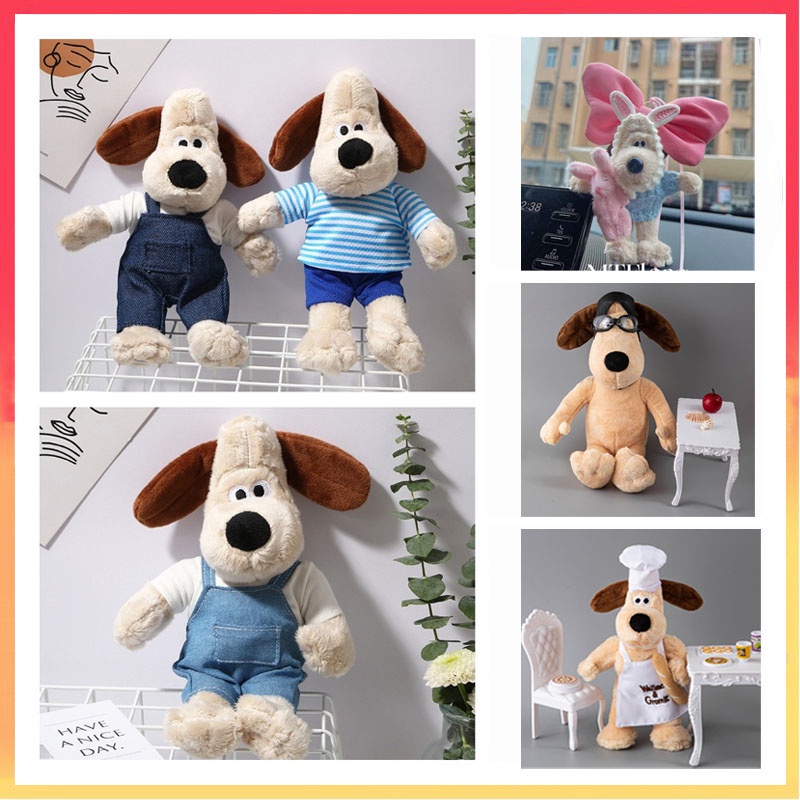 20cm Blinkgirl Wallace &amp; Gromit Mainan Mewah Liontin Hewan Anjing Boneka Anak Hadiah Ornamen Sofa Decor